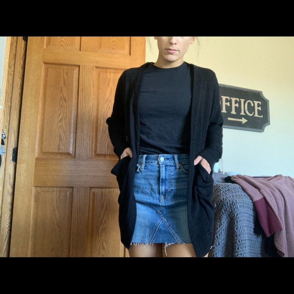 Black cardigan